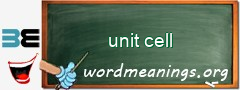 WordMeaning blackboard for unit cell